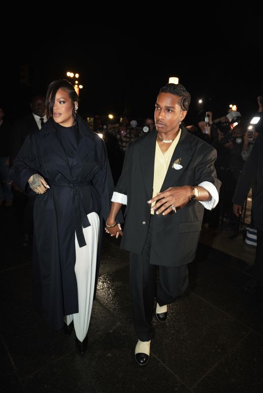 RIHANNA and A$AP Rocky Arrives at 2025 CFDA Fashion Awards in New York 11/03/2025