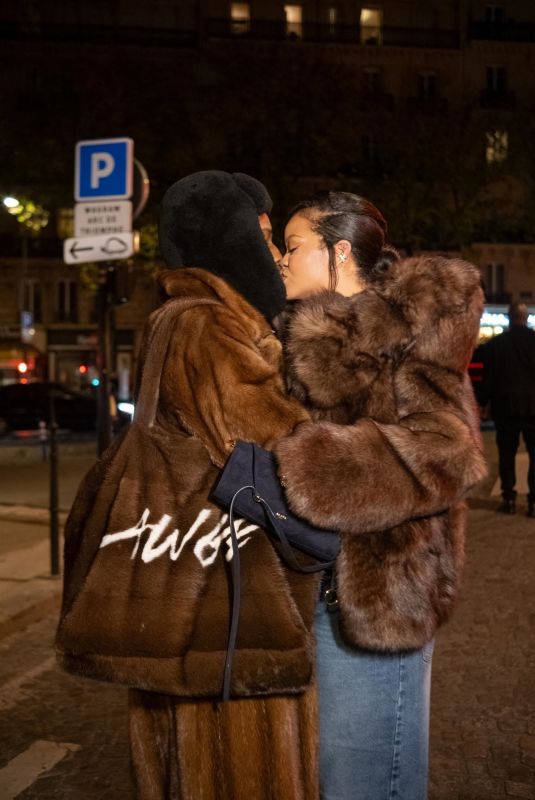 RIHANNA and A$AP Rocky Shared a Kiss on the Streets of Paris 11/05/2025