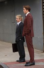 Robert Pattinson on the set of 