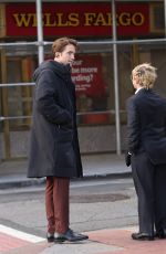 Robert Pattinson on the set of 