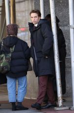 Robert Pattinson on the set of 