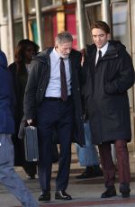 Robert Pattinson on the set of 