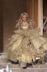 SHAKIRA on the Set of Freixenet Champagne Christmas Advert in Barcelona 11/24/2010