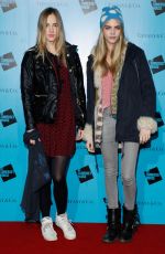 SUKI WATERHOUSE and CARA DELEVINGNE at Skate Presented by Tiffany & Co. at Somerset House in London 11/21/2011