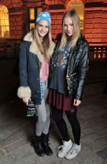 SUKI WATERHOUSE and CARA DELEVINGNE at Skate Presented by Tiffany & Co. at Somerset House in London 11/21/2011