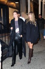 TAYLOR SWIFT and GIGI HADID Leaves Zero Bond in New York City 11/03/2025