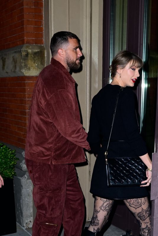 TAYLOR SWIFT and Travis Kelce Arrives at Zero Bond in New York City 11/06/2025