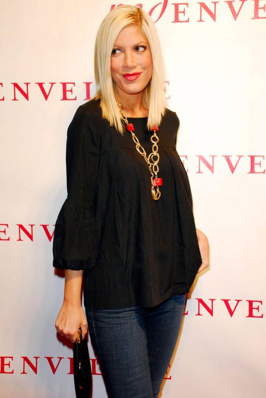 TORI SPELLING at Red Envelope Holiday Collection Party in New York City 11/06/2007