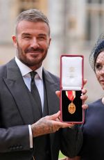 VICTORIA and David BECKHAM at Knight Bachelor at Investiture Ceremony at Windsor Castle 11/04/2025