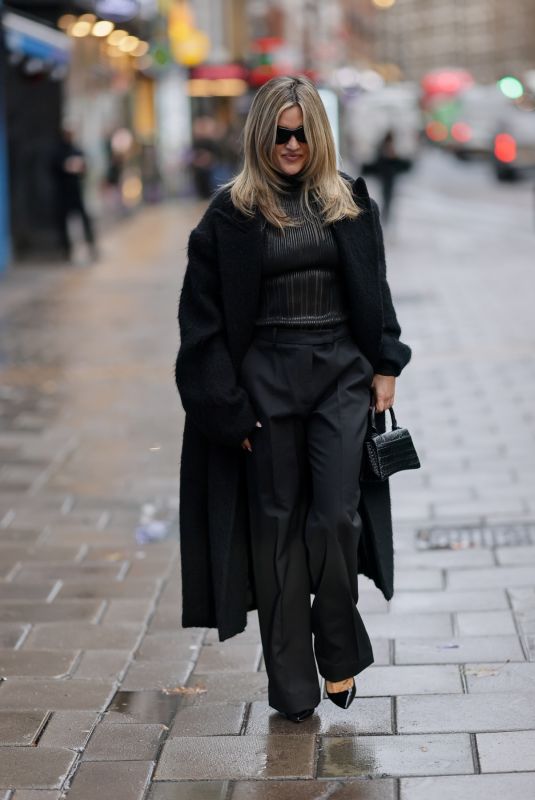 ASHLEY ROBERTS Arrives at Heart Radio Studio in London 12/18/2025