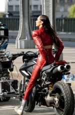 BELLA HADID on the Set The Beauty in Paris 12/17/2025