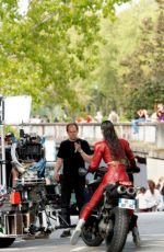 BELLA HADID on the Set The Beauty in Paris 12/17/2025