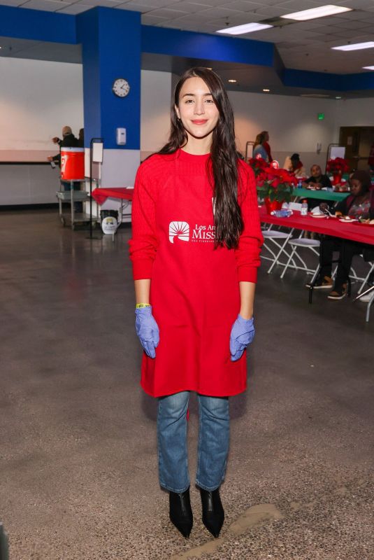 CAYLEE COWAN at Hope The Mission Annual Christmas Celebration on Skid Row in Los Angeles 12/19/2025