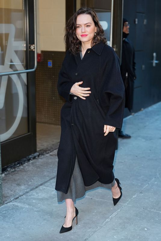 DAISY RIDLEY Leaves Live with Kelly and Mark in New York City 12/15/2025