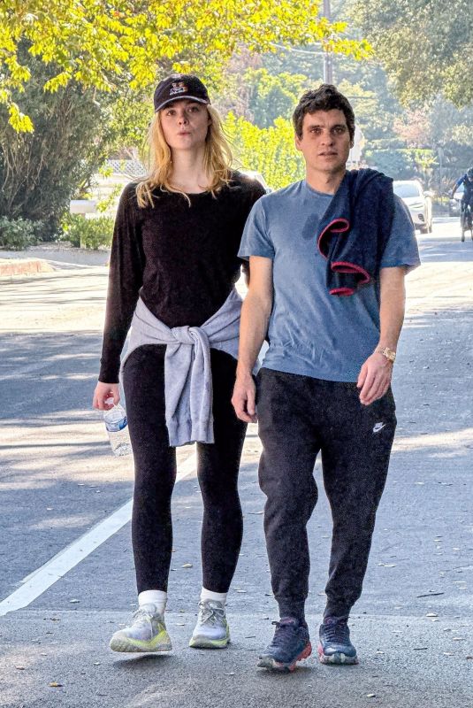 ELLE FANNING and Gus Wenner Out Hiking in Los Angeles 12/08/2025