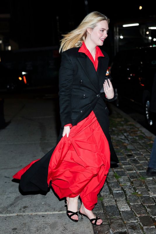ELLE FANNING Out and About in the West Village in New York City 12/02/2025