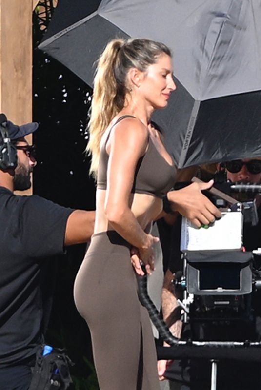 GISELE BUNDCHEN on the Set of a Commercial in Miami Beach 12/06/2025