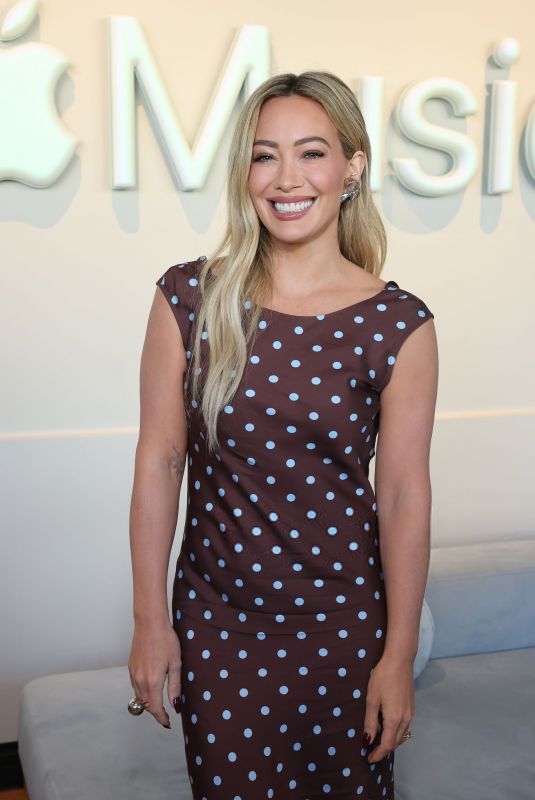 HILARY DUFF at Apple Music Studios for a Live Holiday Apple Music Radio Takeover in Los Angeles 12/04/2025