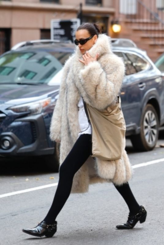 IRINA SHAYK Out in New York City 12/08/2025