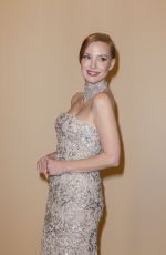 JESSICA CHASTAIN at Brunello, Il Visionario Garbato Red Carpet Premiere at Cinecitta in Rome 12/04/2025 