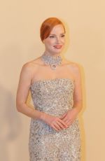 JESSICA CHASTAIN at Brunello, Il Visionario Garbato Red Carpet Premiere at Cinecitta in Rome 12/04/2025 