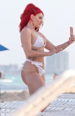 JUSTINA VALENTINE in Bikini at a Beach in Cancun 03/20/2019
