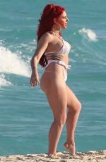 JUSTINA VALENTINE in Bikini at a Beach in Cancun 03/20/2019