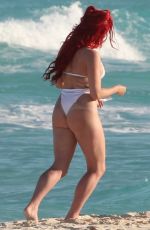 JUSTINA VALENTINE in Bikini at a Beach in Cancun 03/20/2019