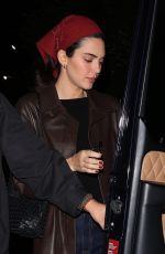 KENDALL JENNER Out for Dinner with Fincluding at Saffy