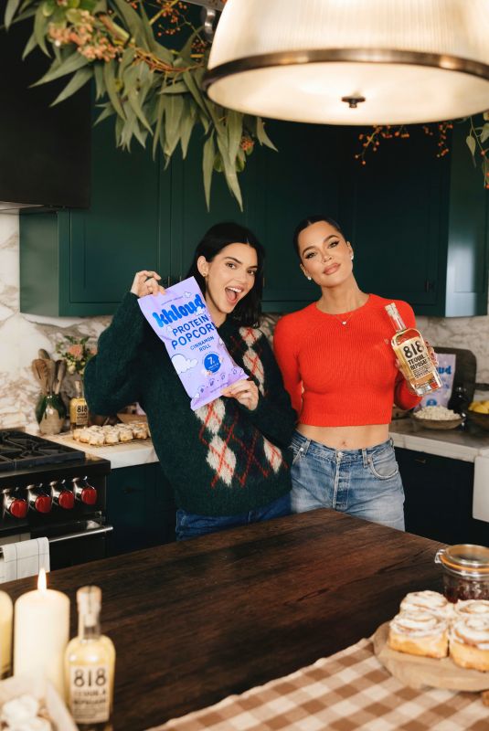 KHLOE KARDASHIAN and KENDALL JENNER for 818 Tequila x Khloud: A Very Cinnamon Special 2025