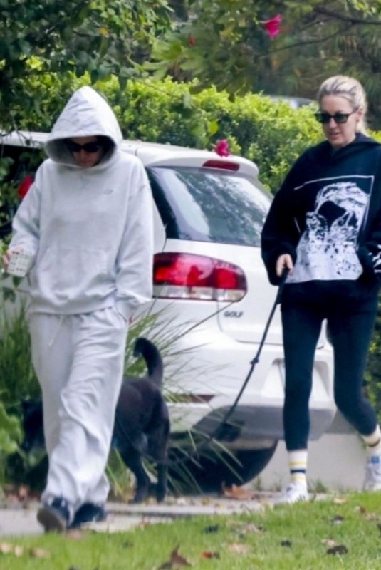 KRISTEN STEWART and DYLAN MEYER Out for Morning Walk with Their Dog in Los Feliz 12/28/2025