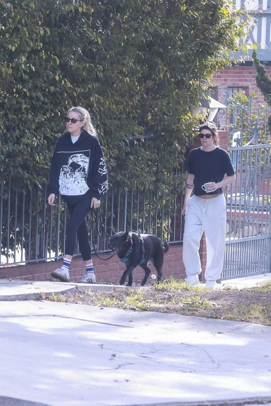 KRISTEN STEWART and DYLAN MEYER Out with Their Dog in Los Feliz 12/22/2025