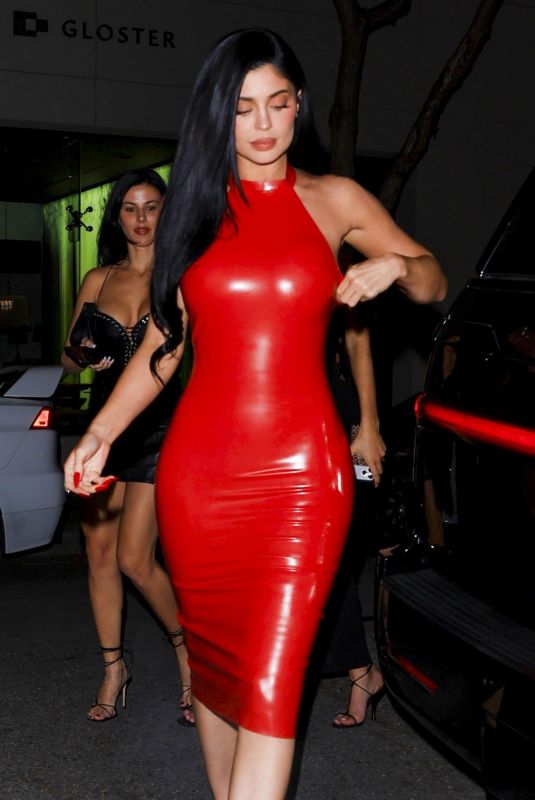 KYLIE JENNER Arrives at OBB Media Holiday Party in West Hollywood 12/13/2025