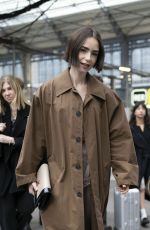 LILY COLLINS Arrives at Austerlitz Train Station in Paris 12/14/2025