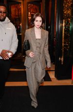 LILY COLLINS Leaves Her Hotel in Paris 12/14/2025