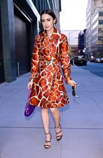LILY COLLINS Outside Good Morning America Studio in New York City 12/10/2025