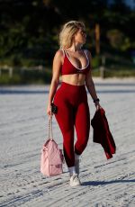 LUANA VJOLLCA Out for Power Walk on Miami Beach 12/10/2025