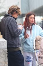 MILLIE BOBBY BROWN and Jake Bongiovi Out with Their Daughter in New York City 12/10/2025