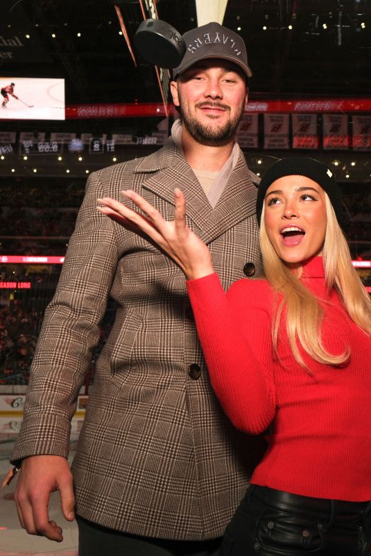 OLIVIA DUNNE at Buffalo Sabres vs New Jersey Devils Game at Prudential Center in Newark 12/21/2025