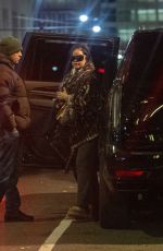 RIHANNA Enjoys a Late-night Stroll with a Friend in New York City 12/02/2025