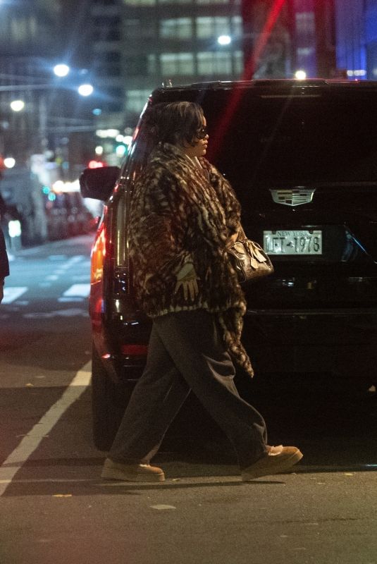 RIHANNA Enjoys a Late-night Stroll with a Friend in New York City 12/02/2025