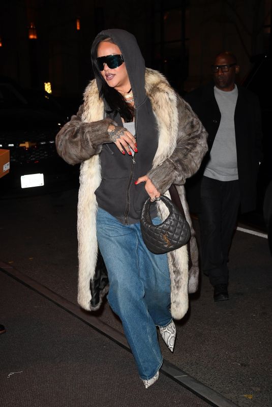 RIHANNA Leaves San Vicente Members Club in New York City 12/07/2025