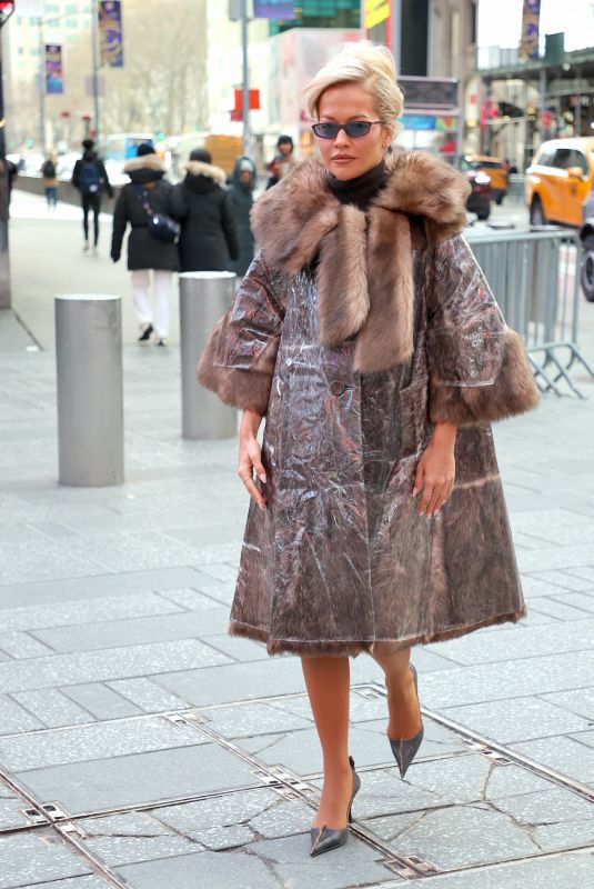 RITA ORA Arrives at Times Square Ahead of Dick Clark