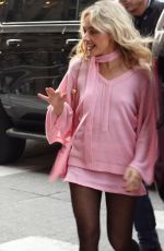 SABRINA CARPENTER Arrives at Late Night With Seth Meyers in New York City 12/08/2025