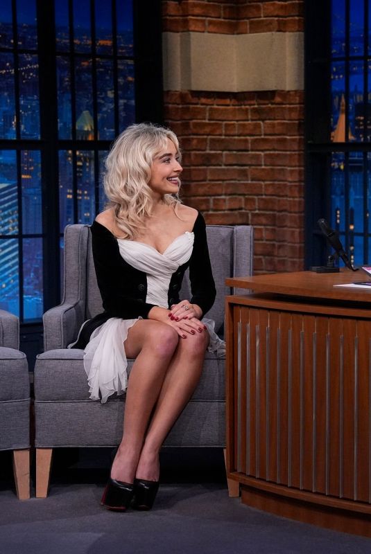 SABRINA CARPENTER at Late Night with Seth Meyers 12/08/2025