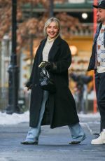 SABRINA CARPENTER Leaves Bar Pitti in New York City 12/16/2025