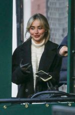 SABRINA CARPENTER Leaves Bar Pitti in New York City 12/16/2025