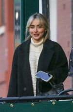 SABRINA CARPENTER Leaves Bar Pitti in New York City 12/16/2025