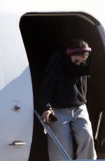 SELENA GOMEZ Arrives Via Private Jet in Los Angeles 12/08/2025
