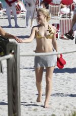 ZARA LARSSON in Bikini at a Beach in Miami Beach 12/21/2025